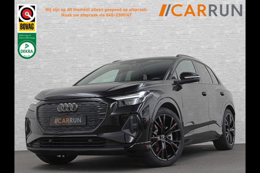 Audi Q4 e-tron 40 S-Line 77 kWh 204PK | Sportstoelen | Warmtepomp | Sonos Sound | H-Leder | 20" | 5x Q4 OP VOORRAAD! | Zwarte Hemelbekleding | S-Line in & Exterieur | Sportstuur | MMi+ | Rijklaarprijs! 27850,= excl. BTW.