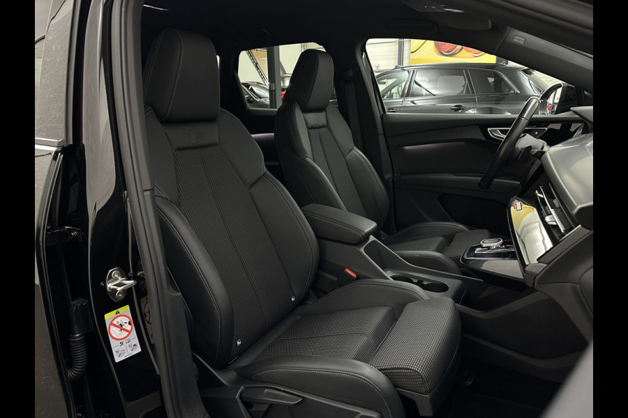 Audi Q4 e-tron 40 S-Line 77 kWh 204PK | Sportstoelen | Warmtepomp | Sonos Sound | H-Leder | 20" | 5x Q4 OP VOORRAAD! | Zwarte Hemelbekleding | S-Line in & Exterieur | Sportstuur | MMi+ | Rijklaarprijs! 27850,= excl. BTW.