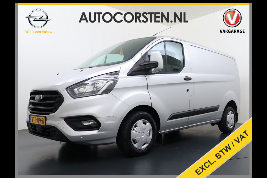 Ford Transit Custom 280 2.0TDCI 130PK Euro 6 L1H1 3-Persoons Navi Airco Cruise Control Bluetooth DAB Pdc Trend Betonplex Vloer Wandbetimmering Schuifdeur+Raam Achterdeuren+Ramen 1e Eigenaar