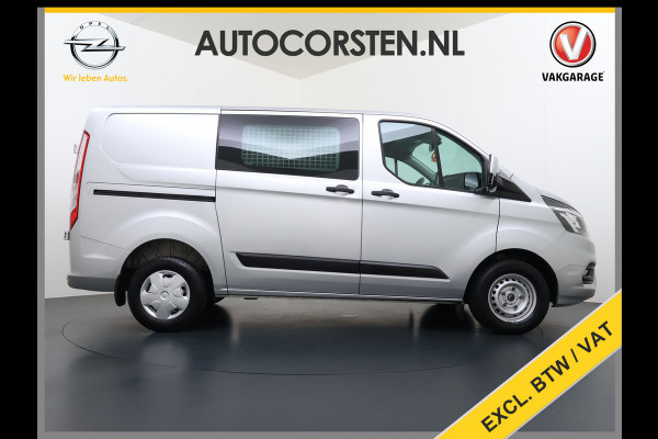 Ford Transit Custom 280 2.0TDCI 130PK Euro 6 L1H1 3-Persoons Navi Airco Cruise Control Bluetooth DAB Pdc Trend Betonplex Vloer Wandbetimmering Schuifdeur+Raam Achterdeuren+Ramen 1e Eigenaar