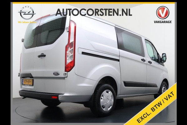 Ford Transit Custom 280 2.0TDCI 130PK Euro 6 L1H1 3-Persoons Navi Airco Cruise Control Bluetooth DAB Pdc Trend Betonplex Vloer Wandbetimmering Schuifdeur+Raam Achterdeuren+Ramen 1e Eigenaar