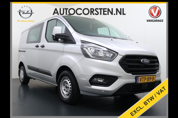 Ford Transit Custom 280 2.0TDCI 130PK Euro 6 L1H1 3-Persoons Navi Airco Cruise Control Bluetooth DAB Pdc Trend Betonplex Vloer Wandbetimmering Schuifdeur+Raam Achterdeuren+Ramen 1e Eigenaar