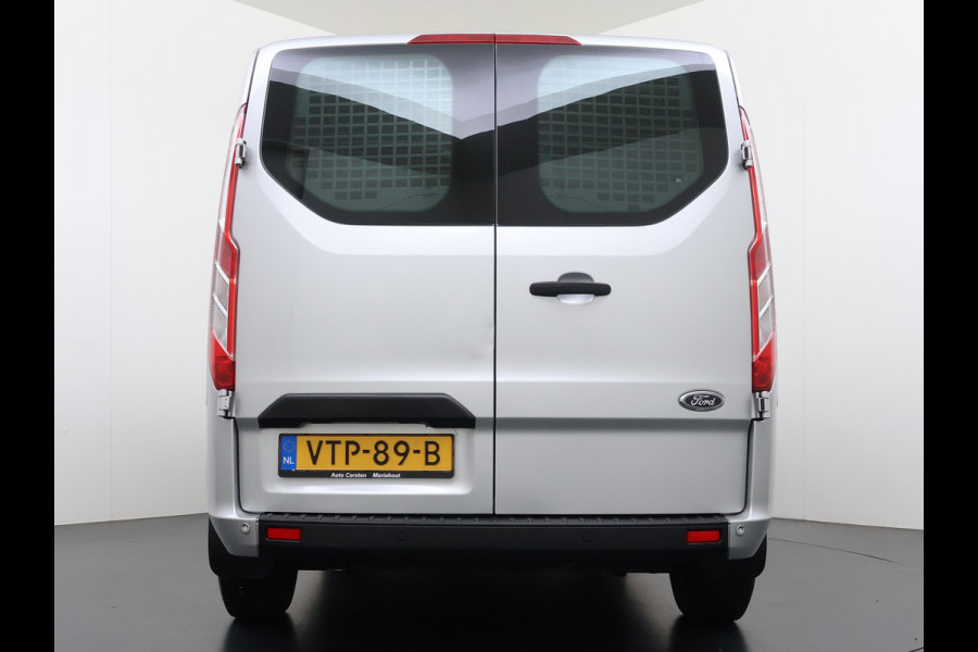 Ford Transit Custom 280 2.0TDCI 130PK Euro 6 L1H1 3-Persoons Navi Airco Cruise Control Bluetooth DAB Pdc Trend Betonplex Vloer Wandbetimmering Schuifdeur+Raam Achterdeuren+Ramen 1e Eigenaar