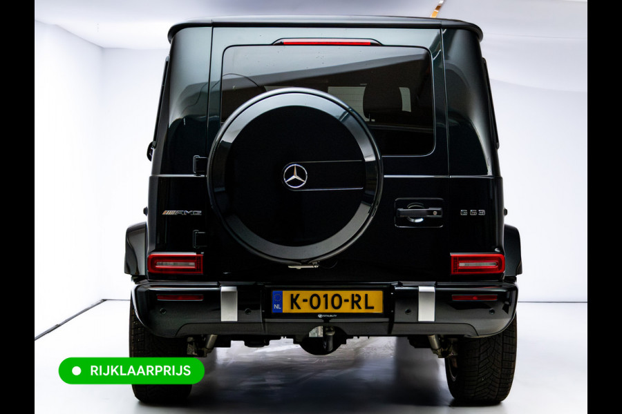 Mercedes-Benz G-Klasse 63 AMG Prem.Plus | Elek. schuif-/kanteldak | Burmester High end | Stoelverw. & koeling | Memory stoelen | Adap. cruise | Trekhaak, Treeplanken, Alcantara hemel, 360 Camera, Massagestoelen, NL auto, Volledig dealer onderhouden.