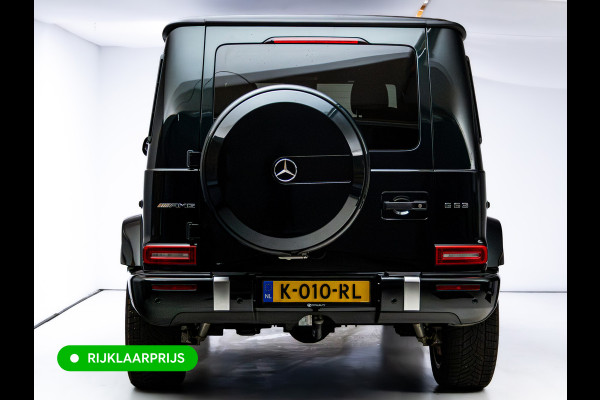 Mercedes-Benz G-Klasse 63 AMG Prem.Plus | Elek. schuif-/kanteldak | Burmester High end | Stoelverw. & koeling | Memory stoelen | Adap. cruise | Trekhaak, Treeplanken, Alcantara hemel, 360 Camera, Massagestoelen, NL auto, Volledig dealer onderhouden.
