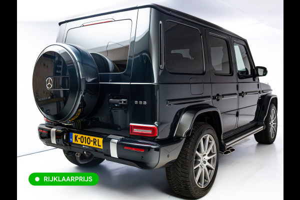 Mercedes-Benz G-Klasse 63 AMG Prem.Plus | Elek. schuif-/kanteldak | Burmester High end | Stoelverw. & koeling | Memory stoelen | Adap. cruise | Trekhaak, Treeplanken, Alcantara hemel, 360 Camera, Massagestoelen, NL auto, Volledig dealer onderhouden.