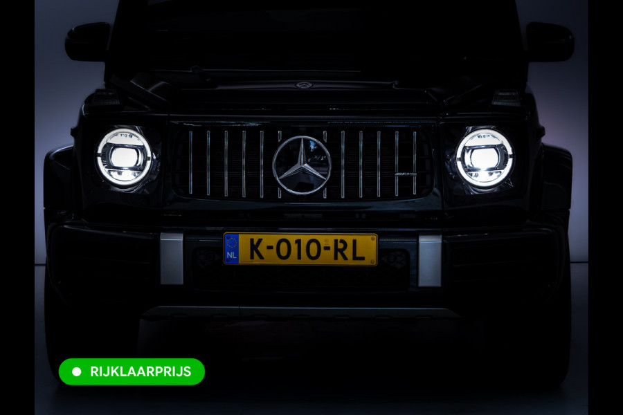 Mercedes-Benz G-Klasse 63 AMG Prem.Plus | Elek. schuif-/kanteldak | Burmester High end | Stoelverw. & koeling | Memory stoelen | Adap. cruise | Trekhaak, Treeplanken, Alcantara hemel, 360 Camera, Massagestoelen, NL auto, Volledig dealer onderhouden.
