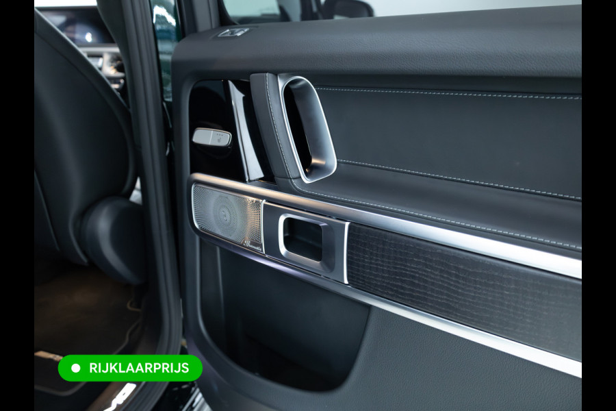 Mercedes-Benz G-Klasse 63 AMG Prem.Plus | Elek. schuif-/kanteldak | Burmester High end | Stoelverw. & koeling | Memory stoelen | Adap. cruise | Trekhaak, Treeplanken, Alcantara hemel, 360 Camera, Massagestoelen, NL auto, Volledig dealer onderhouden.