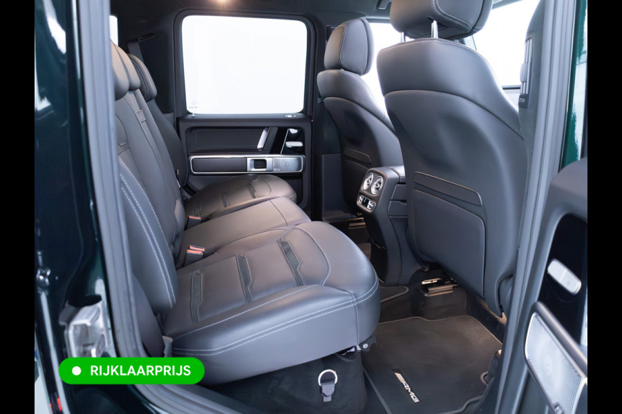 Mercedes-Benz G-Klasse 63 AMG Prem.Plus | Elek. schuif-/kanteldak | Burmester High end | Stoelverw. & koeling | Memory stoelen | Adap. cruise | Trekhaak, Treeplanken, Alcantara hemel, 360 Camera, Massagestoelen, NL auto, Volledig dealer onderhouden.