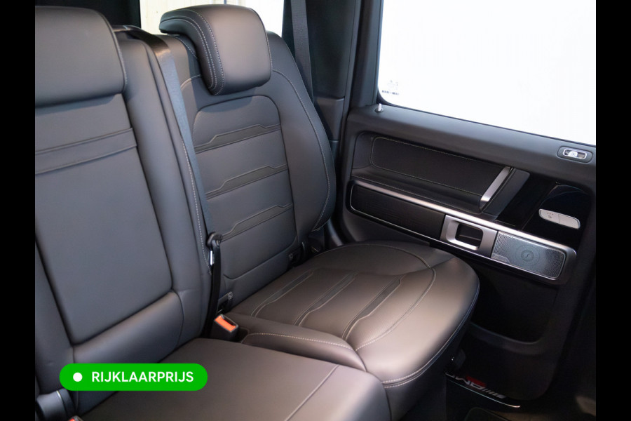 Mercedes-Benz G-Klasse 63 AMG Prem.Plus | Elek. schuif-/kanteldak | Burmester High end | Stoelverw. & koeling | Memory stoelen | Adap. cruise | Trekhaak, Treeplanken, Alcantara hemel, 360 Camera, Massagestoelen, NL auto, Volledig dealer onderhouden.