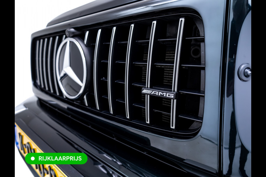 Mercedes-Benz G-Klasse 63 AMG Prem.Plus | Elek. schuif-/kanteldak | Burmester High end | Stoelverw. & koeling | Memory stoelen | Adap. cruise | Trekhaak, Treeplanken, Alcantara hemel, 360 Camera, Massagestoelen, NL auto, Volledig dealer onderhouden.