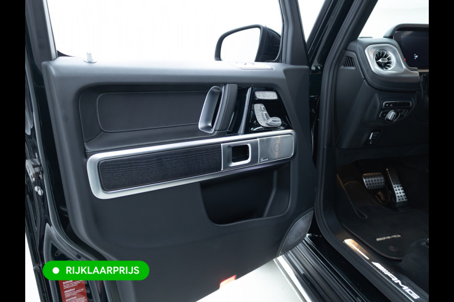 Mercedes-Benz G-Klasse 63 AMG Prem.Plus | Elek. schuif-/kanteldak | Burmester High end | Stoelverw. & koeling | Memory stoelen | Adap. cruise | Trekhaak, Treeplanken, Alcantara hemel, 360 Camera, Massagestoelen, NL auto, Volledig dealer onderhouden.