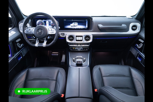 Mercedes-Benz G-Klasse 63 AMG Prem.Plus | Elek. schuif-/kanteldak | Burmester High end | Stoelverw. & koeling | Memory stoelen | Adap. cruise | Trekhaak, Treeplanken, Alcantara hemel, 360 Camera, Massagestoelen, NL auto, Volledig dealer onderhouden.