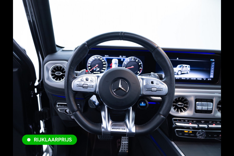 Mercedes-Benz G-Klasse 63 AMG Prem.Plus | Elek. schuif-/kanteldak | Burmester High end | Stoelverw. & koeling | Memory stoelen | Adap. cruise | Trekhaak, Treeplanken, Alcantara hemel, 360 Camera, Massagestoelen, NL auto, Volledig dealer onderhouden.