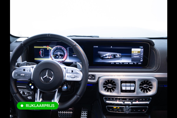 Mercedes-Benz G-Klasse 63 AMG Prem.Plus | Elek. schuif-/kanteldak | Burmester High end | Stoelverw. & koeling | Memory stoelen | Adap. cruise | Trekhaak, Treeplanken, Alcantara hemel, 360 Camera, Massagestoelen, NL auto, Volledig dealer onderhouden.