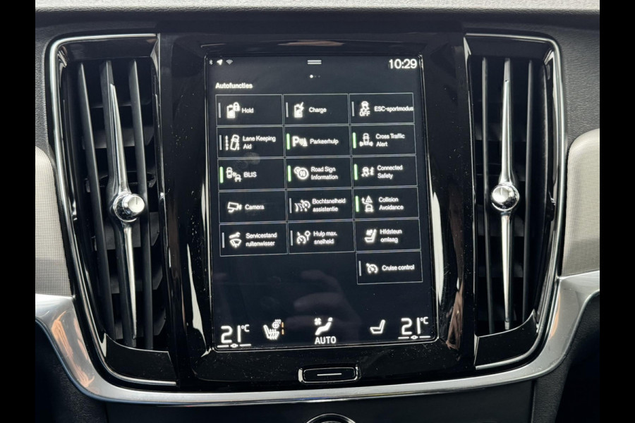 Volvo V90 2.0 T6 PHEV AWD SOH85% Automaat Adaptive cruise Climate Stuur-stoelverwarming Leer Apple / Android Dodehoekdetectie