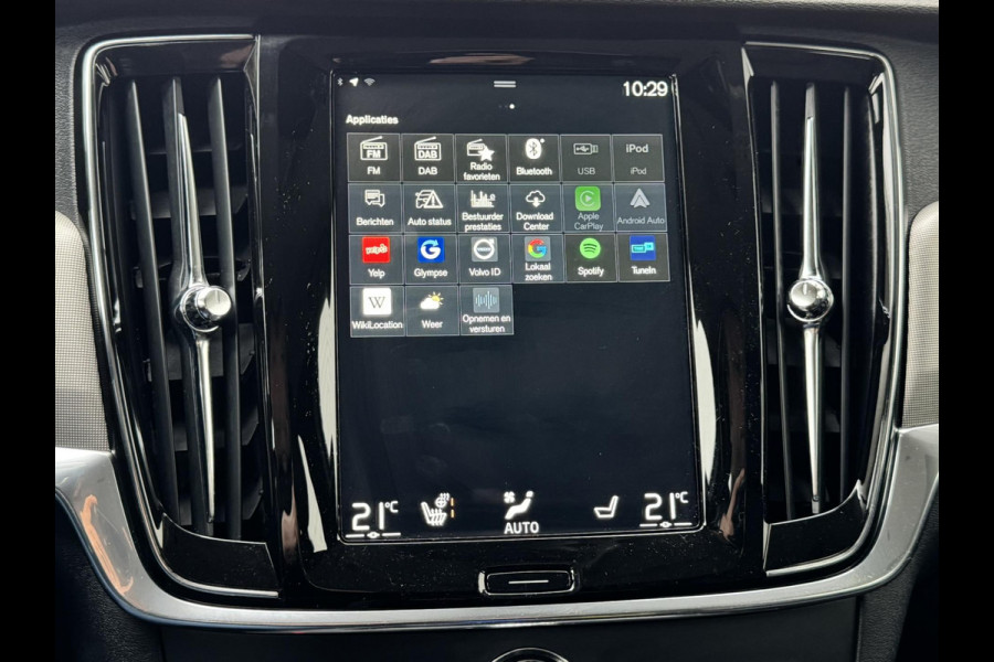Volvo V90 2.0 T6 PHEV AWD SOH85% Automaat Adaptive cruise Climate Stuur-stoelverwarming Leer Apple / Android Dodehoekdetectie