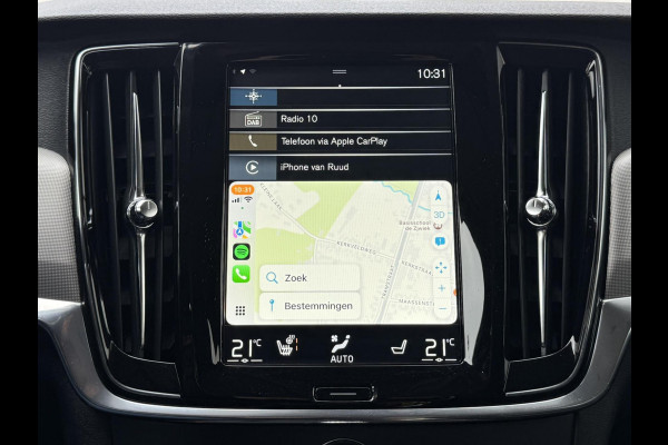 Volvo V90 2.0 T6 PHEV AWD SOH85% Automaat Adaptive cruise Climate Stuur-stoelverwarming Leer Apple / Android Dodehoekdetectie