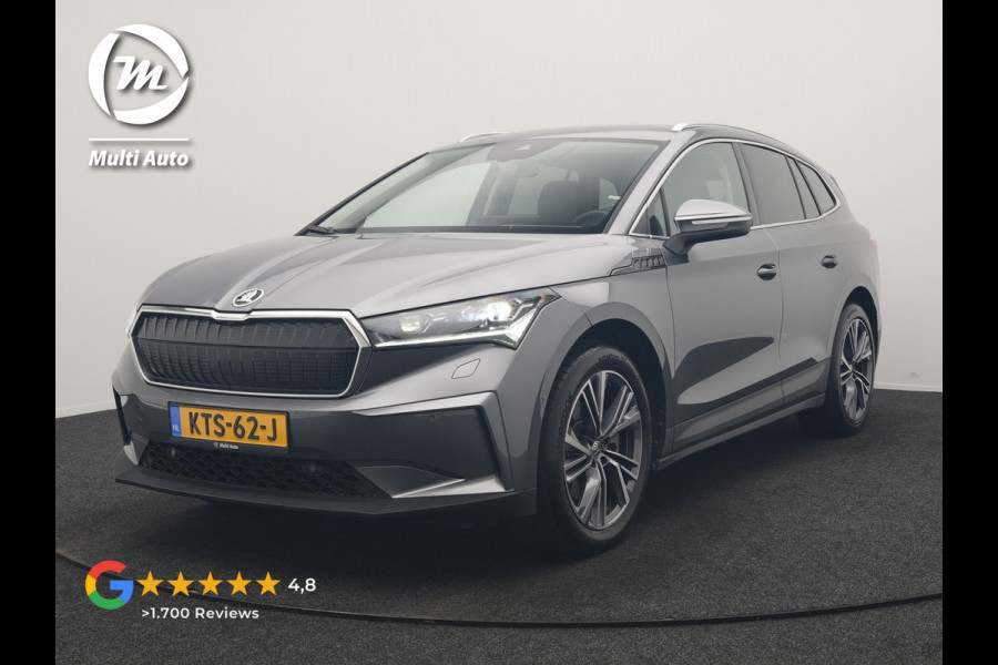 Škoda ENYAQ iV 80 Business Edition Plus 204pk Dealer O.H. | Adaptive Cruise | Head Up | Camera | Alcantara Sportstoelen Memory & Verwarmd | Warmtepomp | Keyless | Blis | Crystal LED | Stuur Verwarmd | Sfeerverlichting | Apple Carplay | Navigatie |