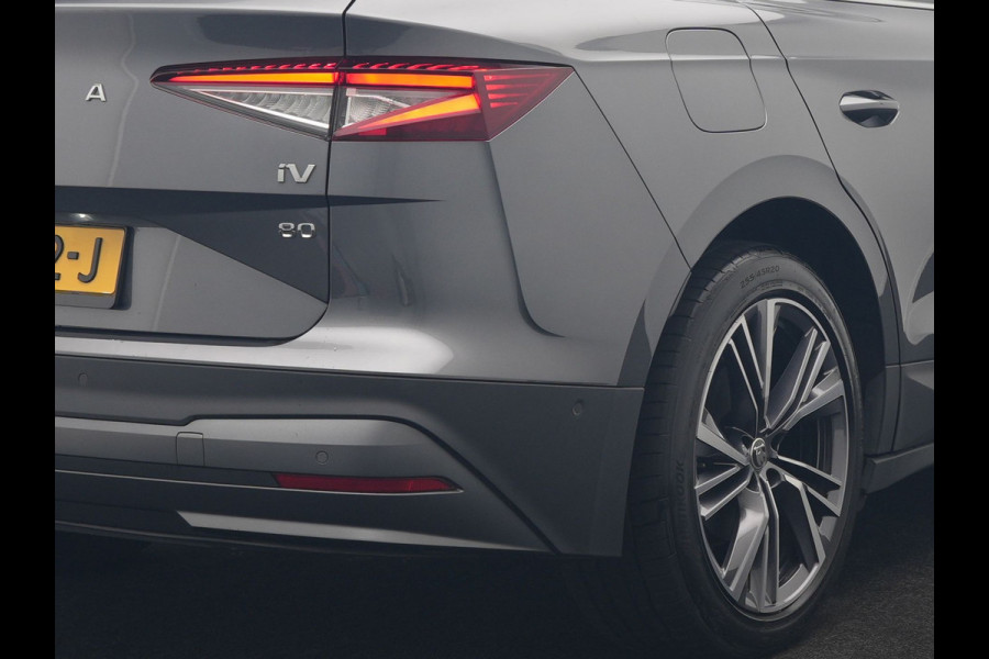 Škoda ENYAQ iV 80 Business Edition Plus 204pk Dealer O.H. | Adaptive Cruise | Head Up | Camera | Alcantara Sportstoelen Memory & Verwarmd | Warmtepomp | Keyless | Blis | Crystal LED | Stuur Verwarmd | Sfeerverlichting | Apple Carplay | Navigatie |