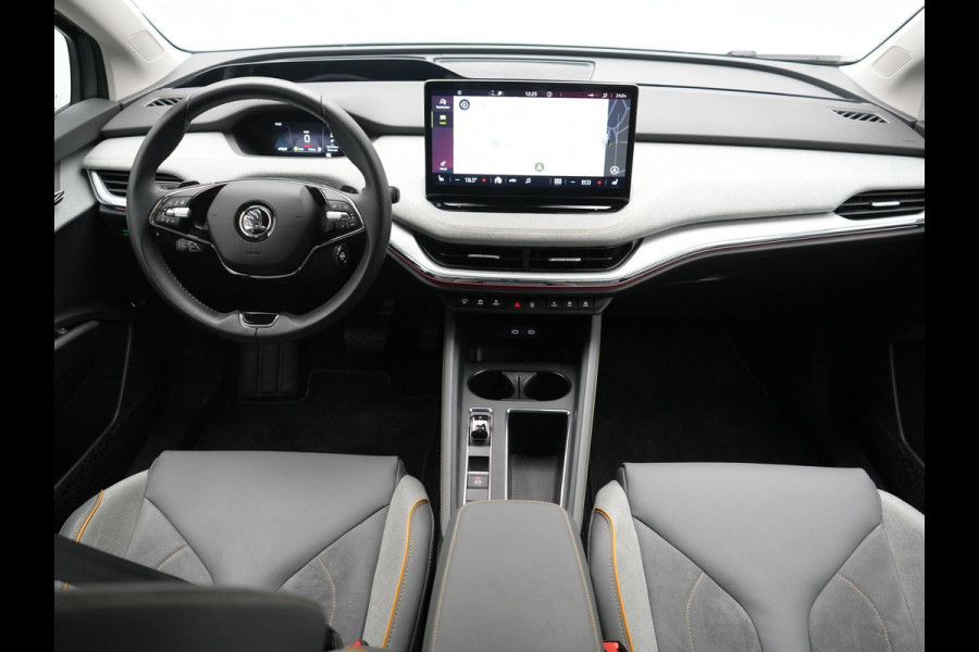 Škoda ENYAQ iV 80 Business Edition Plus 204pk Dealer O.H. | Adaptive Cruise | Head Up | Camera | Alcantara Sportstoelen Memory & Verwarmd | Warmtepomp | Keyless | Blis | Crystal LED | Stuur Verwarmd | Sfeerverlichting | Apple Carplay | Navigatie |