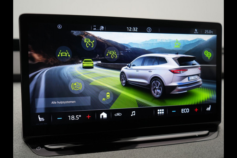 Škoda ENYAQ iV 80 Business Edition Plus 204pk Dealer O.H. | Adaptive Cruise | Head Up | Camera | Alcantara Sportstoelen Memory & Verwarmd | Warmtepomp | Keyless | Blis | Crystal LED | Stuur Verwarmd | Sfeerverlichting | Apple Carplay | Navigatie |