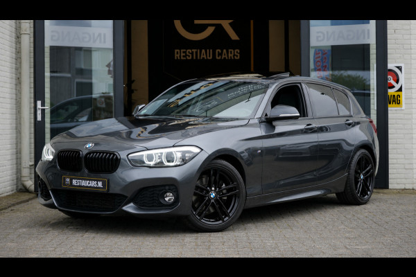 BMW 1-serie 118i M Sport Shadow Line AUTOMAAT|CRUISE|FULL LED|LEDER|NAVIGATIE|PANORAMA|STOELVERWARMING|TREKHAAK