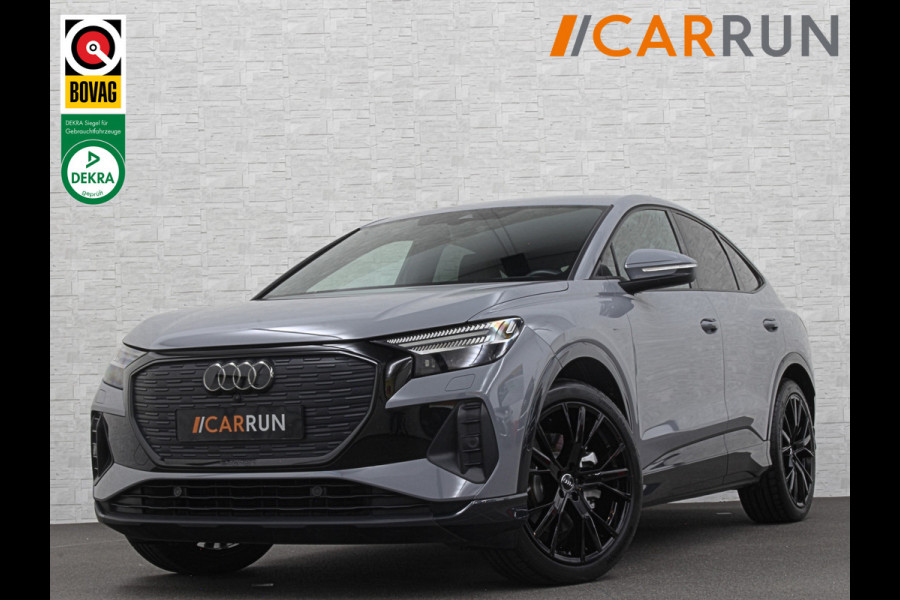 Audi Q4 Sportback e-tron 40 S-Line 77 kWh | Sportstoelen | SOH 98,5 % | H-Leder | ACC | Lane ass. | Virtual + | Black-Optic | Stoelverwarming | 5x Q4 OP VOORRAAD! | Camera | Matrix-Led | Getint Glas | Zwarte Hemelbekleding | MMi+ | 3-Zone Clima | Bovag Garantie |