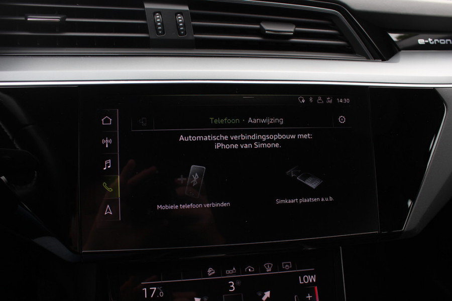 Audi e-tron 55 quattro S edition 95 kWh / SoH 94,6% / Panoramadak / 360Camera / Head-up / Luxe Leder / Luchtvering / 21'' / B&O / Softclose / Matrix LED / CarPlay / Dodehoek / DAB / ACC / Stoelmassage+Ventilatie