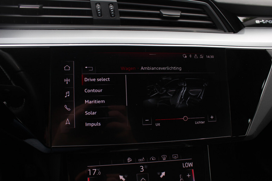 Audi e-tron 55 quattro S edition 95 kWh / SoH 94,6% / Panoramadak / 360Camera / Head-up / Luxe Leder / Luchtvering / 21'' / B&O / Softclose / Matrix LED / CarPlay / Dodehoek / DAB / ACC / Stoelmassage+Ventilatie