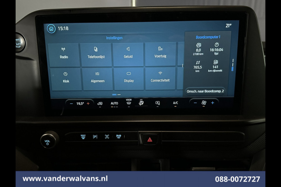 Ford Transit Custom 2.0 TDCI 136pk L2H1 Euro6 Airco | Camera | Apple Carplay | LED | Cruisecontrol | Leder Android Auto, Verwarmde voorruit, Parkeersensoren, Bijrijdersbank, 2740kg trekvermogen