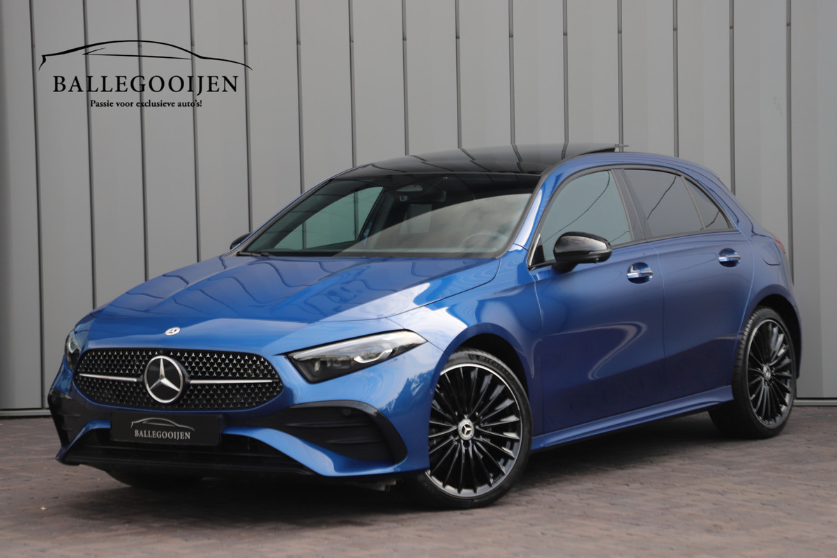 Mercedes-Benz A-Klasse 250e AMG | 218PK | Head-up | Memory | Keyless-go | Sfeerverlichting | Distronic+ | Pano | Multibeam | Standkachel | 2024.