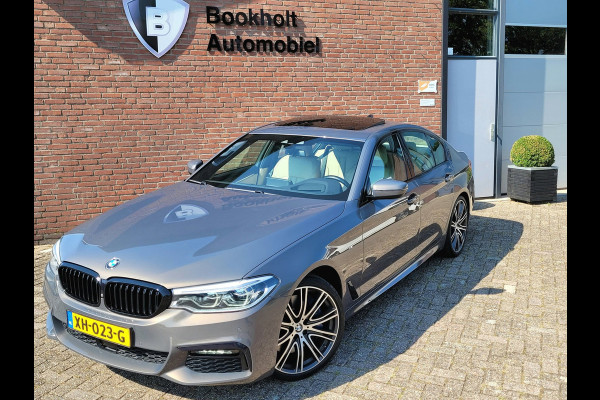BMW 5 Serie 540i M-sport, Schuifdak, ACC, Trekhaak, VOL! (1e Eig. NL NAP) - Alvit Grau