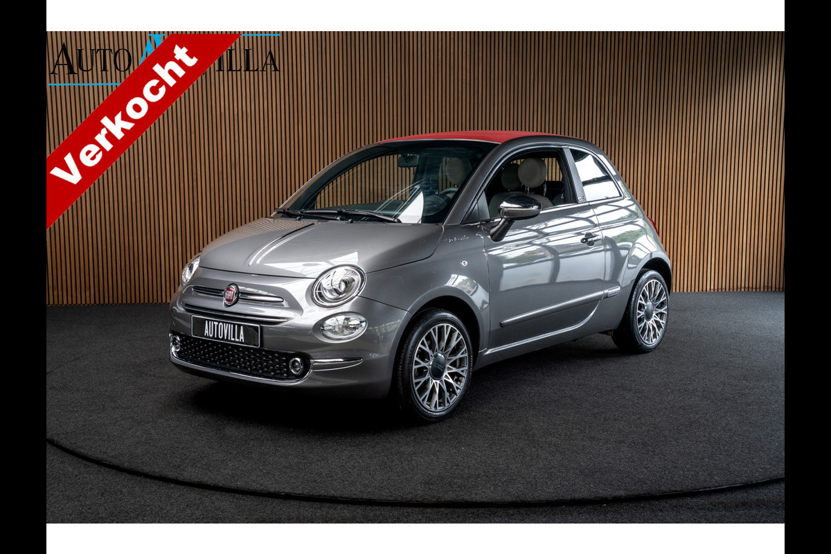 Fiat 500C 1.0 Hybrid Dolcevita Navi Leer Cruise PDC Carplay Zwarte binnenhemel LM velgen