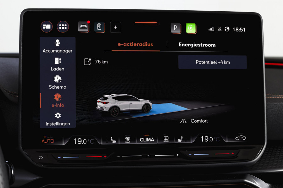 CUPRA Formentor 1.5 TSI e-Hybrid VZ Performance | S/K-Panodak | Dig. Cockpit | Adapt. Cruise | Stoel-+Stuurverw. | PDC | 360 Camera | NAV + App. Connect | ECC | Elek. Klep | LM 19" | 7134