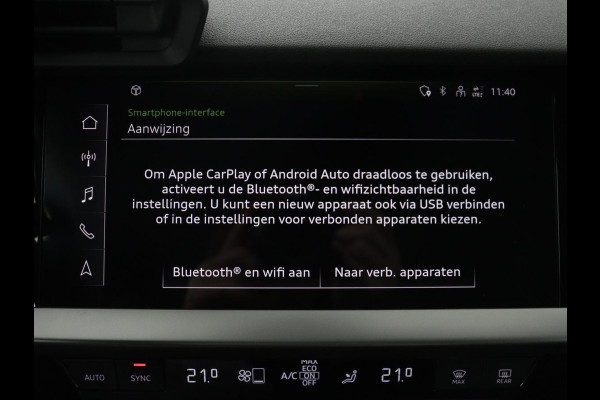 Audi A3 Limousine 30 TFSI S edition | Leder | Cruise control | Stoelverwarming | Drive select | Navigatie | Bluetooth | Carplay | Climate control | Virtueel dashboard | Full LED