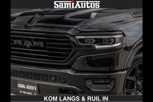 Dodge Ram BLACK OPS LONGHORN BRUIN LEDER 5,7L V8 HEMI | VIRTUAL | HEAD UP | PANODAK | LUCHTVERING | BOM VOL | DC | 402 PK | CREW CAB | DUBBELE CABINE | 4X4 | 5 PERSOONS | GRIJSKENTEKEN | LIMITED