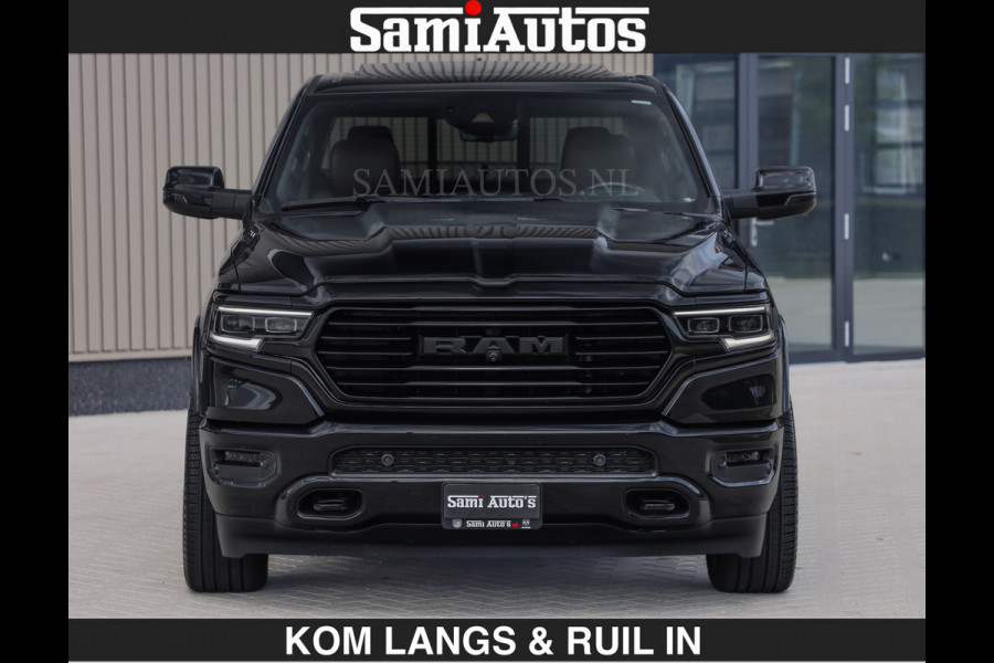Dodge Ram BLACK OPS LONGHORN BRUIN LEDER 5,7L V8 HEMI | VIRTUAL | HEAD UP | PANODAK | LUCHTVERING | BOM VOL | DC | 402 PK | CREW CAB | DUBBELE CABINE | 4X4 | 5 PERSOONS | GRIJSKENTEKEN | LIMITED