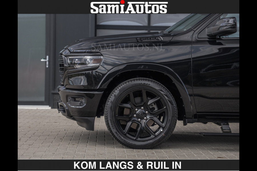Dodge Ram BLACK OPS LONGHORN BRUIN LEDER 5,7L V8 HEMI | VIRTUAL | HEAD UP | PANODAK | LUCHTVERING | BOM VOL | DC | 402 PK | CREW CAB | DUBBELE CABINE | 4X4 | 5 PERSOONS | GRIJSKENTEKEN | LIMITED