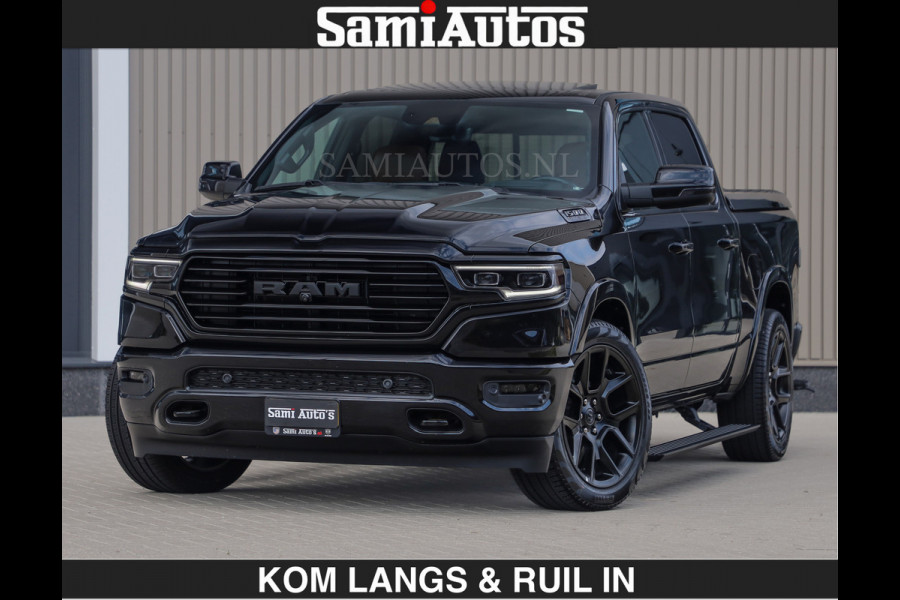 Dodge Ram BLACK OPS LONGHORN BRUIN LEDER 5,7L V8 HEMI | VIRTUAL | HEAD UP | PANODAK | LUCHTVERING | BOM VOL | DC | 402 PK | CREW CAB | DUBBELE CABINE | 4X4 | 5 PERSOONS | GRIJSKENTEKEN | LIMITED