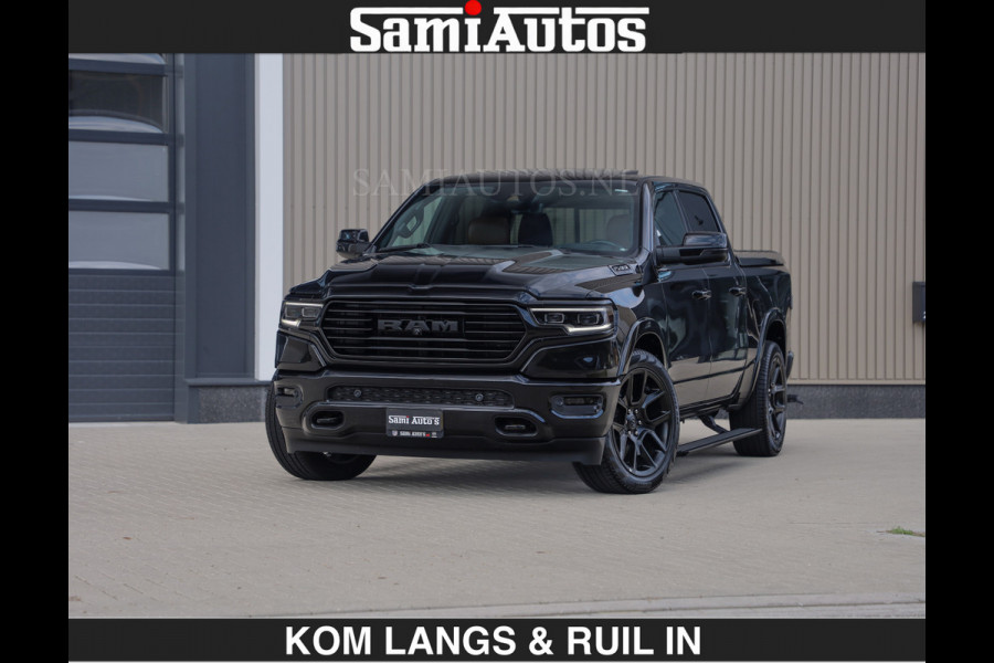 Dodge Ram BLACK OPS LONGHORN BRUIN LEDER 5,7L V8 HEMI | VIRTUAL | HEAD UP | PANODAK | LUCHTVERING | BOM VOL | DC | 402 PK | CREW CAB | DUBBELE CABINE | 4X4 | 5 PERSOONS | GRIJSKENTEKEN | LIMITED