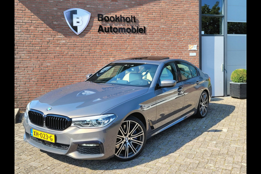 BMW 5 Serie 540i M-sport, Schuifdak, ACC, Trekhaak, VOL! (1e Eig. NL NAP) - Alvit Grau