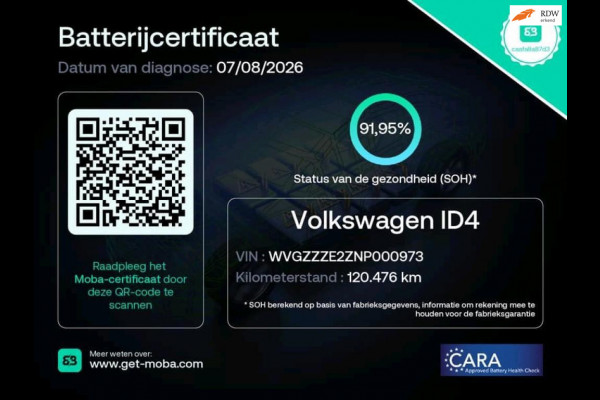 Volkswagen ID.4 Business 77 kWh IQ Matrix Trekhaak 92% SOH Rijklaarprijs!