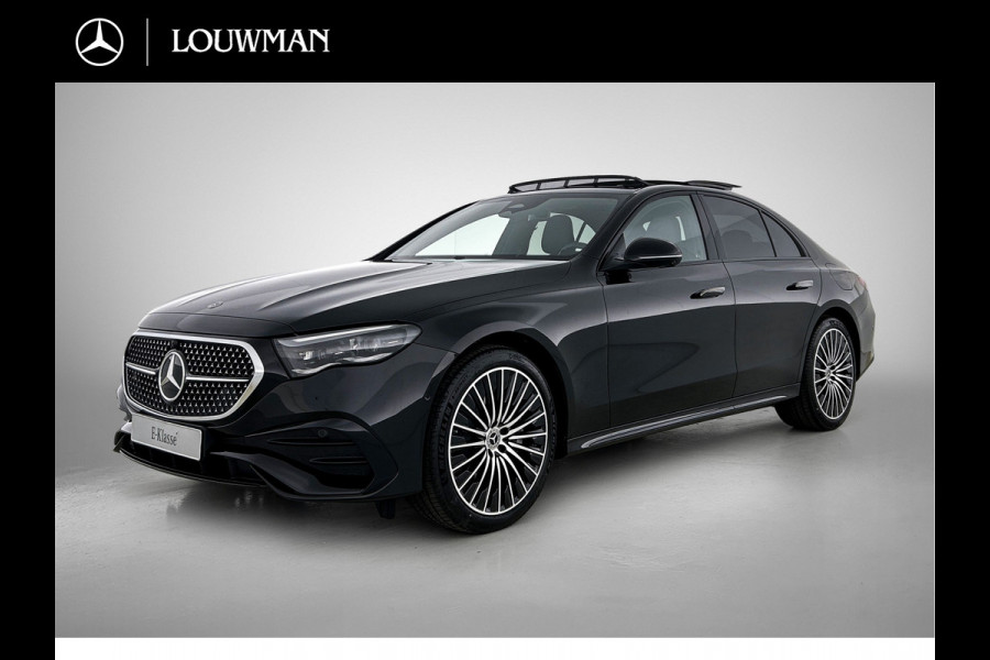 Mercedes-Benz E-Klasse 300 e Business Solution AMG | Premium pakket | Winterpakket | Nightpakket | Leder pakket | USB–pakket Plus | Trekhaak | Panoramaschuifdak | 360° camera | Burmester® 4D surround sound | GUARD 360° | 20-inch multispaaks AMG velgen |