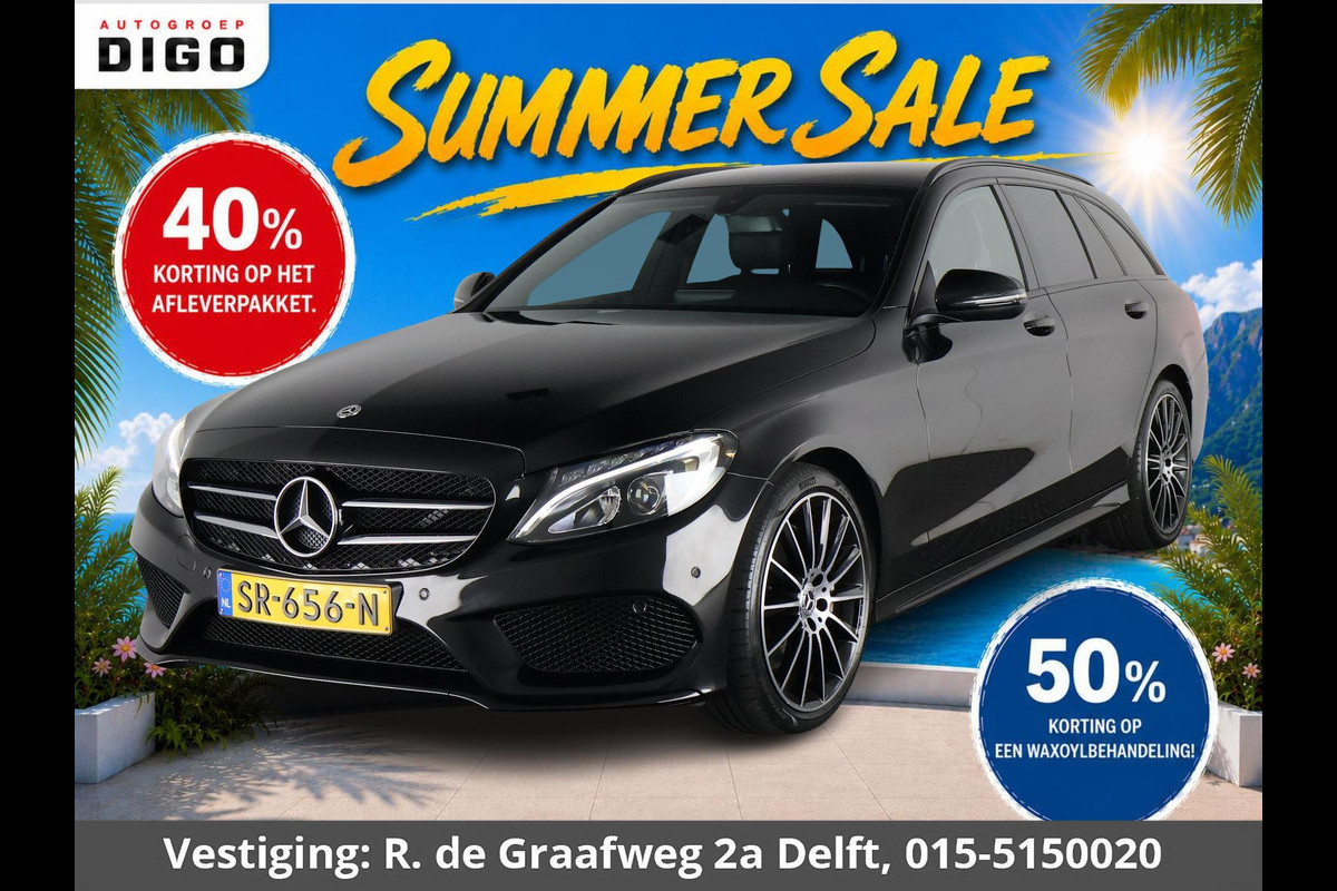 Mercedes-Benz C-Klasse Estate 180 Sport Edition *Garantie tot 05-2028! | Burmester Audio | Navigatie | Half Leder |
