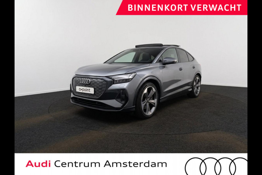 Audi Q4 Sportback e-tron 40 S edition 77 kWh 204 pk | Navigatie | Warmtepomp | Panoramadak | Parkeersensoren | Achteruitrijcamera | Lederen bekleding | Lichtmetalen velgen 21" | SONOS soundsystem | S-Line |