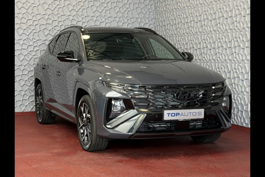Hyundai Tucson NW AUTO 4WD 288PK N LINE + 1.6 T-GDI PHEV SKY PANO CAMERA STOELVERWARM 19" LMV ZWARTE HEMEL STUURVERW. PLUG IN HYBRIDE 4X4 AWD