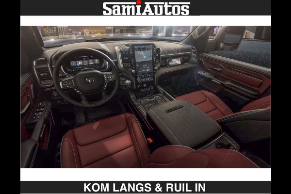 Dodge Ram LIMITED 2027 5.7 V8 HEMI | MAXIMAAL UITGERUST | NIEUWE KLEUR Forged Blue Metallic met Ebony Red interior seats | DUBBELE CABINE | 5 PERSOONS | DC | Allernieuwste Limited 2027 in nieuwe kleur Forged Blue  – volledig uitgerust met alle opties.