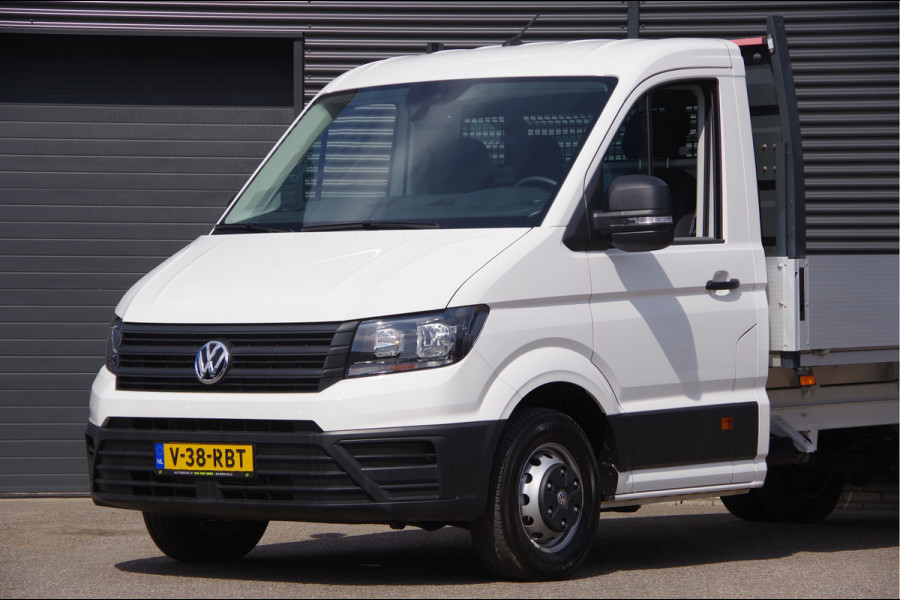 Volkswagen Crafter 2.0 TDI L4 DUBBELLUCHT, OPEN LAADBAK N1! 3.5T TREKHAAK, 165PK AUT. NIEUW! CARPLAY, CRUISE, AIRCO, DAB, OPENLAADBAK, PICKUP, PICK