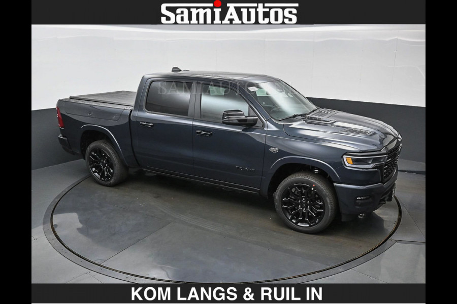 Dodge Ram LIMITED 2027 5.7 V8 HEMI | MAXIMAAL UITGERUST | NIEUWE KLEUR Forged Blue Metallic met Ebony Red interior seats | DUBBELE CABINE | 5 PERSOONS | DC | Allernieuwste Limited 2027 in nieuwe kleur Forged Blue  – volledig uitgerust met alle opties.